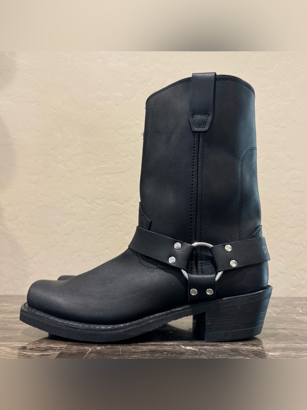 Durango Women’s Black Leather Harness Moto Boots